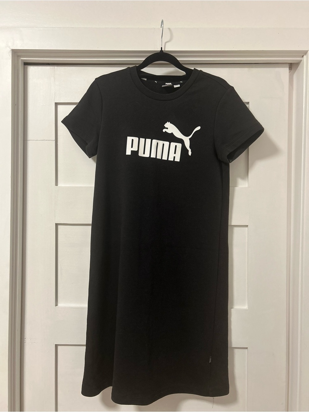 Puma Black Tee Midi Dress with White Logo
